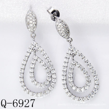 Dernières boucles d&#39;oreilles Styles 925 bijoux en argent (Q-6927)